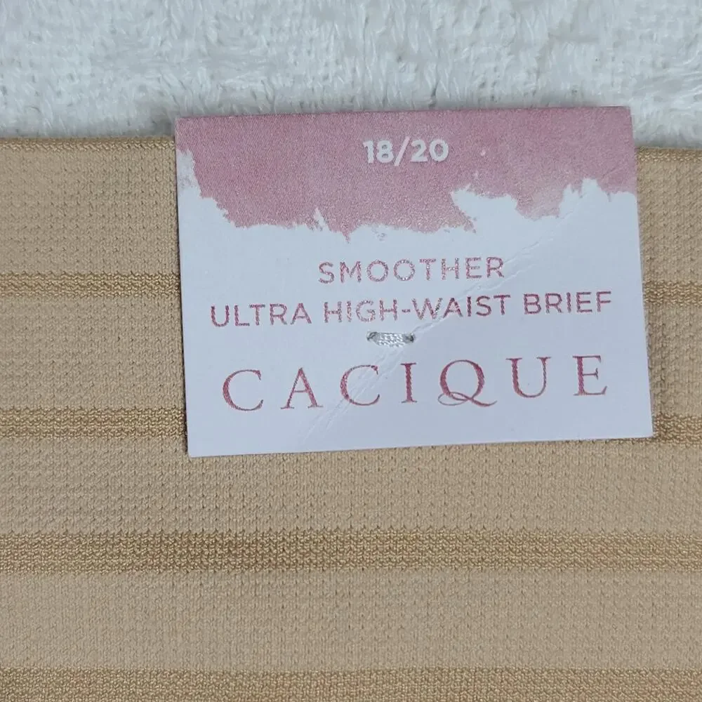 Cacique High-Waist Shaping Briefs in Black and Nude